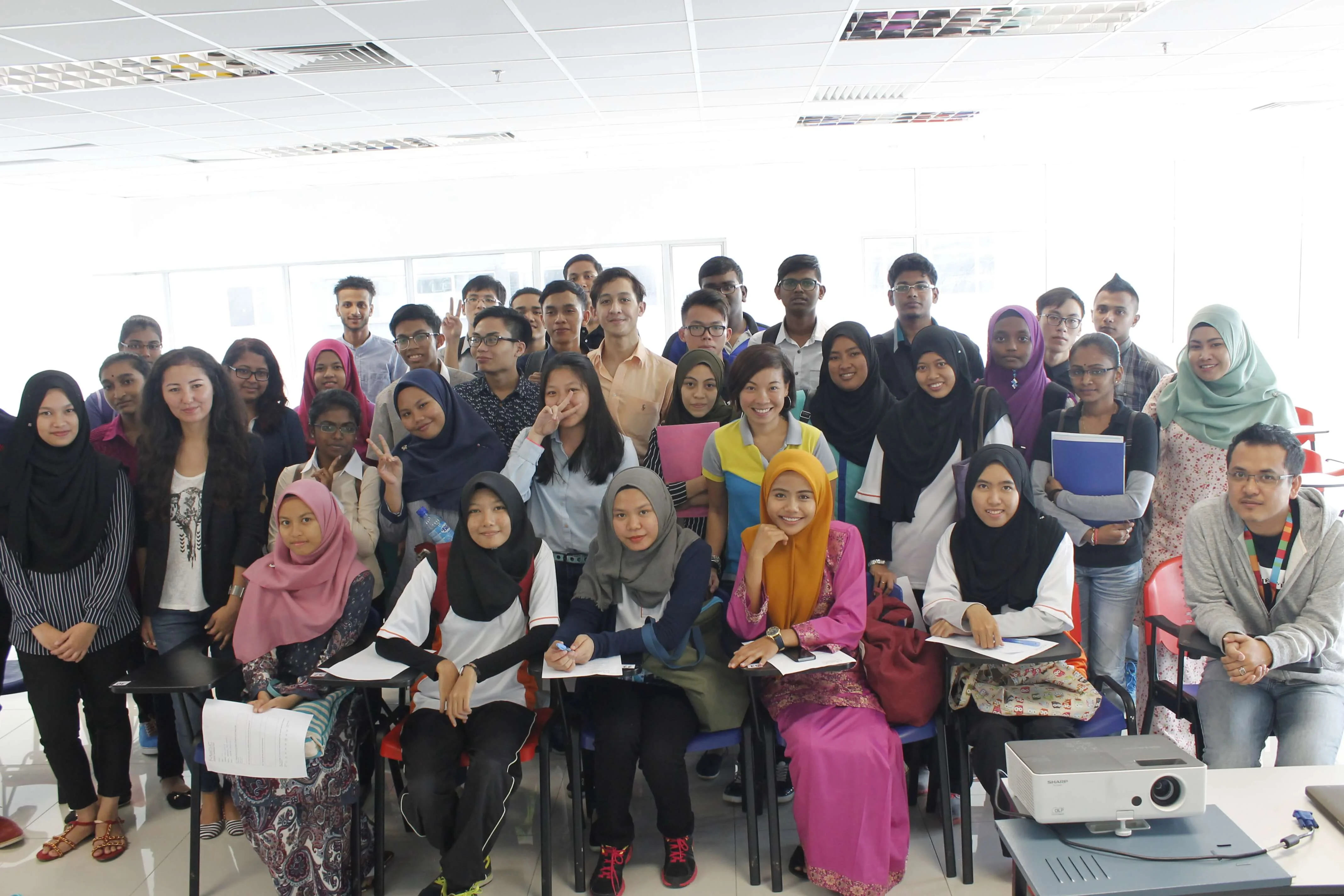 Group photo at MAHSA, Bandar Saujana Putra Campus