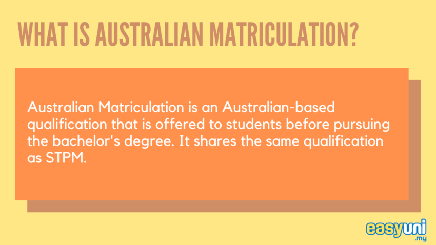 what is australian matriculation?