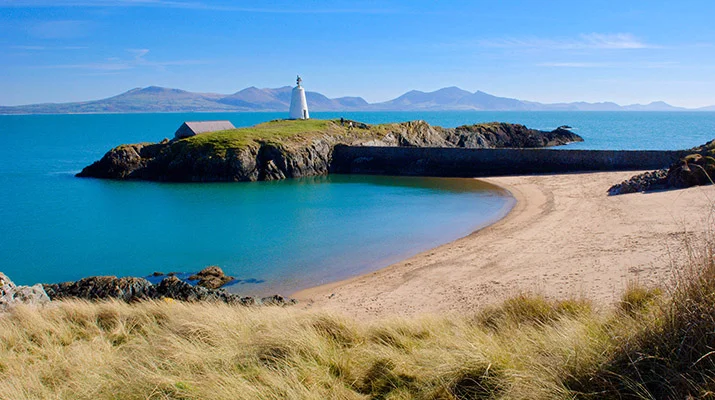 the beautiful port of wales of the atlantic sea england united kingdom