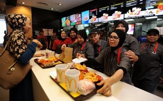 Students working part-time at McDonald's.