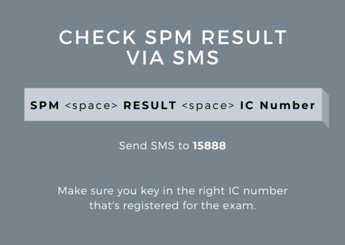 spm result sms