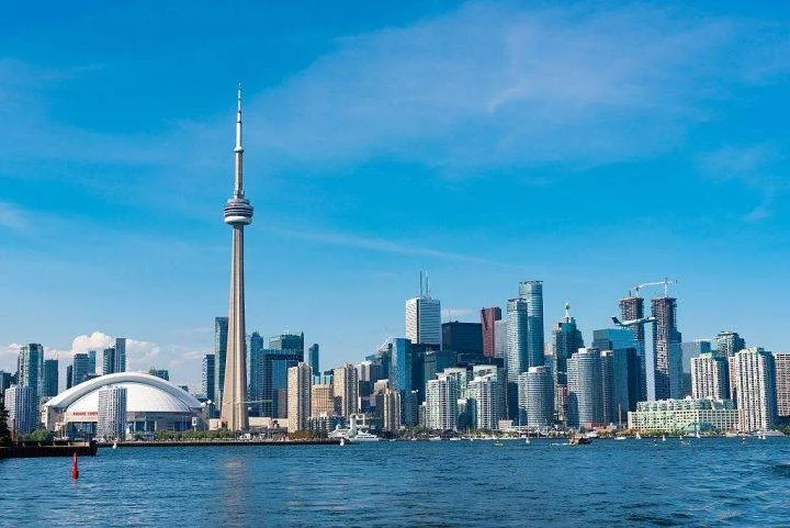 canada province ontario capital city toronto skyline at twilight