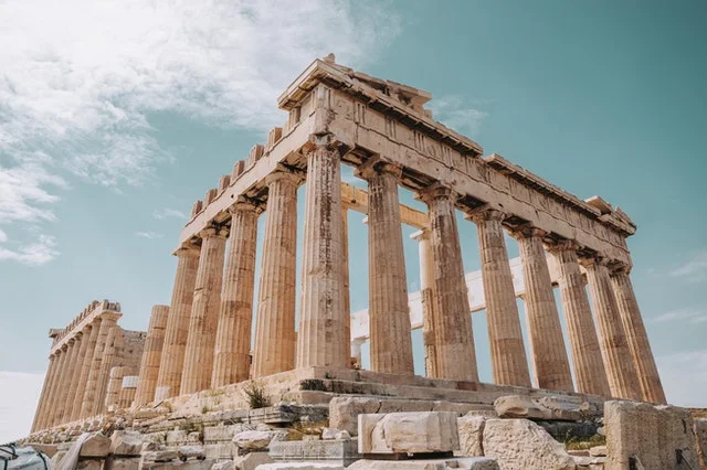 Archaeological ruins in Athens.